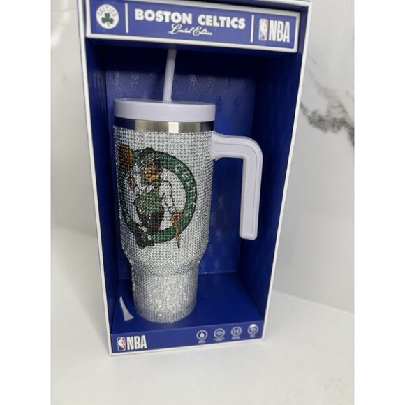 NIB Boston Celtics 40oz Bling Voyager Tumbler By Hydrapeak - Picture 1 of 7